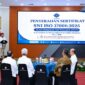 Menteri Ketenagakerjaan Yassierli saat menyampaikan sambutan dalam acara Penyerahan Sertifikat SNI ISO 37001:2025 Sistem Manajemen Anti Penyuapan (SMAP) di lingkungan Kemnaker, Jakarta, Rabu (24/6/2026). (Foto: Biro Humas Kemnaker)