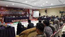KPU Tanjung Jabung Barat melaksanakan Rapat Pleno Kabupaten Pemilu 2024. FOTO : LT/Bas