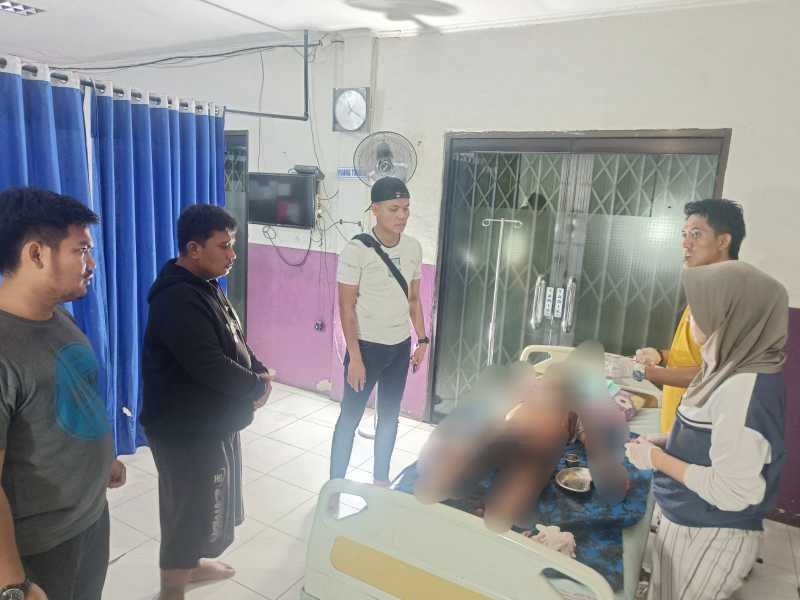 Korban ME saat dibawa ke Klinik Bertuah Desa Taman Raja Kecamatan Tungkal Ulu. FOTO : Humas 