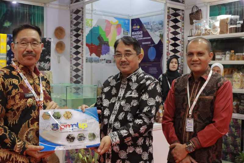 Bupati Tanjab Barat Drs H Anwar Sadat, M. Ag kenaikan SDA saat Otonomi Expo 2024 di Jakarta. FOTO : Prokopim