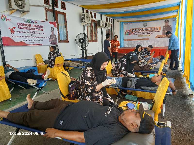 Kegiatan Donor Darah Hari Bhakti Adhyaksa. FOTO : LT