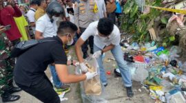 Kapolres Tanjung Jabung Barat AKBP Agung Basuki, SIK., MM bersama Tim Opsnal saat melakukan Olah TKP. FOTO : Dok Reskrim 