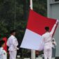 Pengibaran Sang Merah Putih di Halaman Kantor PT LPPPI Kecamatan Tebing Tinggi. FOTO : Dok Humas