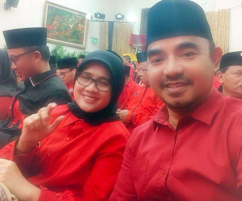 Cici Halimah dan Muklis Bakal Calon Bupati dan Bakal Calon Wakil Bupati Tanjab Barat 2024-2029. FOTO : Ist