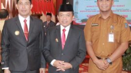 Sekda Hermansyah bersama H Al Haris dan Pjs Bupati dr H Mhd Fery Kusnadi. 