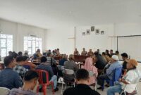 Rapat terkait pengelola Pasar Obral atau Pasar Malam Ramadhan 2025 dipimpin Syawaluddin F Tanjung di Aula Dinas Koperindag 