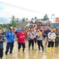 Kapolres Tanjab Barat AKBP Agung Basuki, S. I. K.  M. M bersama OPD terkait saat tinjau Banjir di Jalan Lintas Timur KM 121 Merlung (Humas)