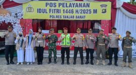 Kapolres Tanjab Barat AKBP Agung Basuki, S. I. K., M. M bersama PJU Tinjau Pos Pelayanan Betara (LT)