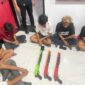 Para Remaja dan Senjata Mainan yang dididuga digunakan untuk Tawuran (Humas)