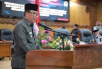 Wabup Katamso sampaikan sambutan pendapat akhir Bupati terkait LKPJ Tahun Anggaran 2024 (Pro)