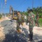 Proses Pengerjaan Jalan TMMD Ke-124 di Desa Kemuning Kecamatan Bram Itam (Pentjb)