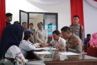 Kapolres Tanjab Barat AKBP Agung Basuki, S. I. K., M. M Dukung Kegiatan Donor Darah (Humas)