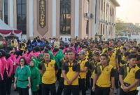 Ratusan Orang Mengikuti   Rangkaian Giat Olahraga Bersama Menyambut Hari Bhayangkara Ke-79 (Ist)