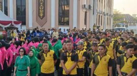 Ratusan Orang Mengikuti   Rangkaian Giat Olahraga Bersama Menyambut Hari Bhayangkara Ke-79 (Ist)