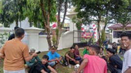 Aparat Kepolisian Resor Tebo Melakukan Pendampingan (hms)