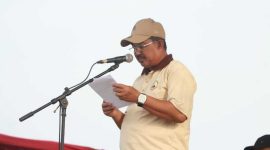 Bupati Anwar Sadat Pimpin Apel Gotong Royong Serentak Sambut Hari Pramuka ke-64 (pro)