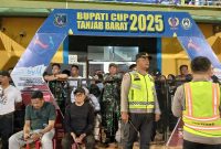 Pengamanan di Pintu Keluar Masuk Pemain (ist)