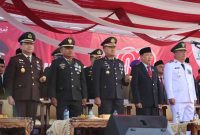 Kapolres Tanjab Barat AKBP Agung Basuki bersama Unsur Forkopimda menghadiri peringatan detik-detik proklamasi (ihms)