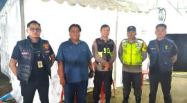 Personel Polres Tanjung Jabung Barat Saat Melakukan Pengamanan Malam Puncqk Festival Pengabuan (hms)