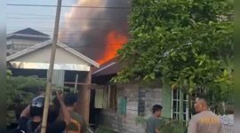 Kebakaran di Jalan Panglima Ujung (tangkapan layar)