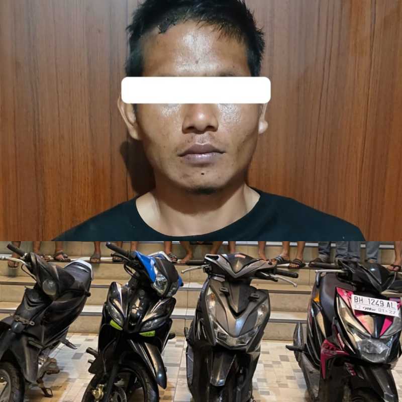 Terduga Pelaku AS dan Sepeda Motor Hasil Curian (hms)