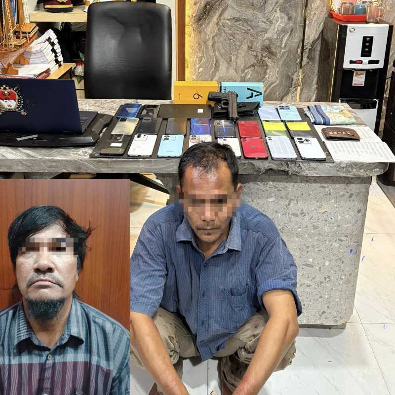 Kedua Pelaku dan Barang Bukti Yang Diamankan (hms)