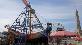 Kora-Kora Salah Satu Wahana Hiburan Pasar Malam Meriahkan HUT ke-80 TNI (hms)