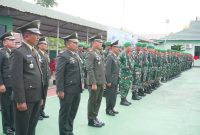 Perwira dan Prajurit Kodim 0419/Tanjab Saat Upacara Peringatan HUT ke-80 TNI (pentjb)