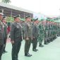 Perwira dan Prajurit Kodim 0419/Tanjab Saat Upacara Peringatan HUT ke-80 TNI (pentjb)