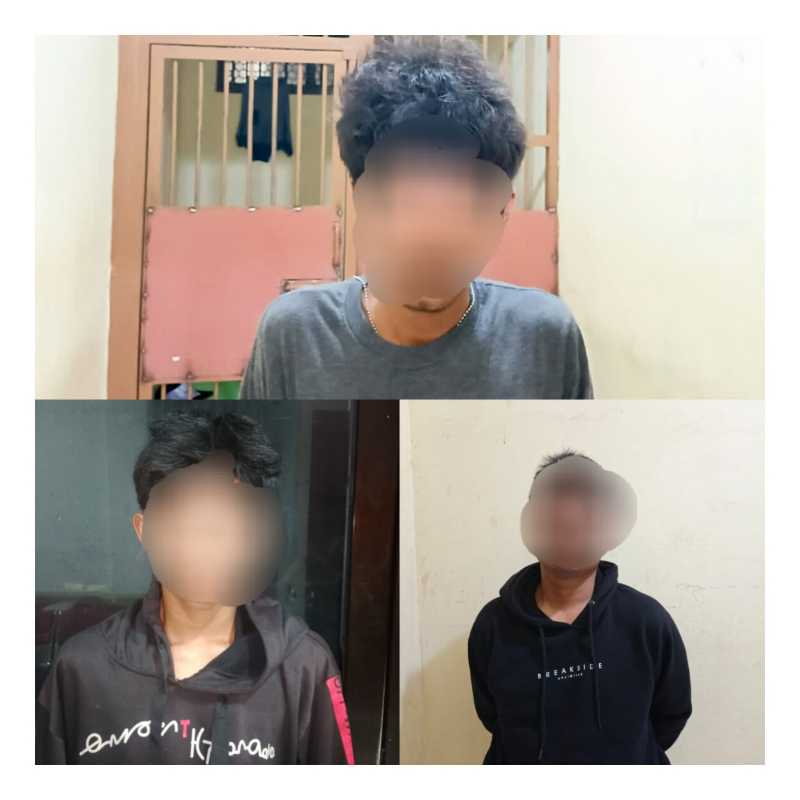 Ketiga Diduga Pelaku Curanmor Yang Diamankan (hms)