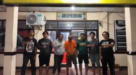 Pelaku (Baju Orange) Yang Diamankan Unit Reskrim Polsek Merlung (hms)