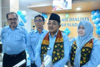 Bupati Anwar Sadat Didampingi Dirut RSUD KH Daud Arif Sahala Simatupang, dr Hasan Basri dan Ketua TP-PKK Hj Fadhilah Sadat (ist)
