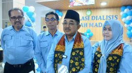 Bupati Anwar Sadat Didampingi Dirut RSUD KH Daud Arif Sahala Simatupang, dr Hasan Basri dan Ketua TP-PKK Hj Fadhilah Sadat (ist)