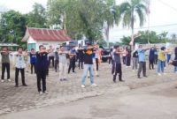 Kegiatan Latihan Pencak Silat di Halaman Dishub Batang Hari (ist)