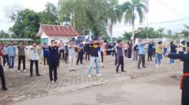 Kegiatan Latihan Pencak Silat di Halaman Dishub Batang Hari (ist)