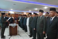 Bupati Anwar Sadat Saat Mengambil Sumpah Pejabat Yang Dilantik (ist)