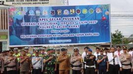Wakil Bupati Tanjab Barat Katamso Bersama Kapolres dan Stakeholder Terkait Operasi Lilin 2025 (hms)