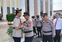 Kompol Johan Christy Silaen Pamitan Dengan Personel Polres Tanjab Barat (ist)