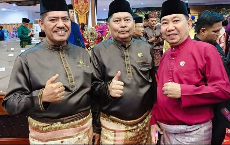 Ketua DPRD Tanjab Barat Hamdani Bersama Anggota DPRD Provinsi Jambi H Ikrom, Arpin Siregar (ist)