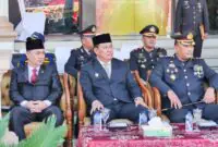 Wakil Bupati Tanjab Barat Katamso Saat Menghadiri Peringatan HUT Bhayangkara Ke-80 (hms).
