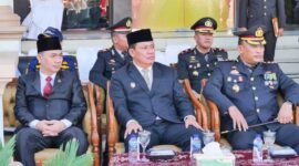 Wakil Bupati Tanjab Barat Katamso Saat Menghadiri Peringatan HUT Bhayangkara Ke-80 (hms).