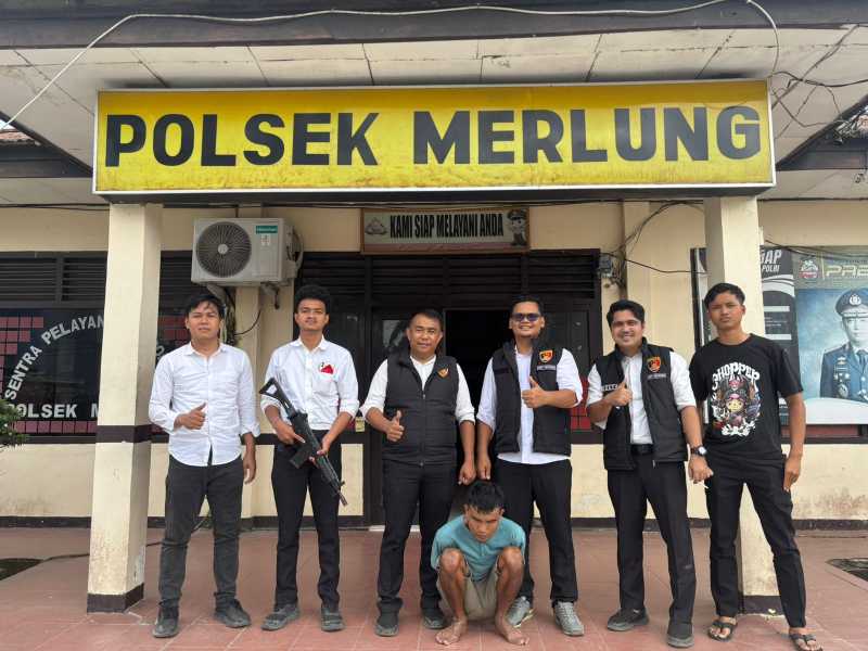 Pelaku Diamankan Aparat Kepolisian Sektor Merlung (hms)