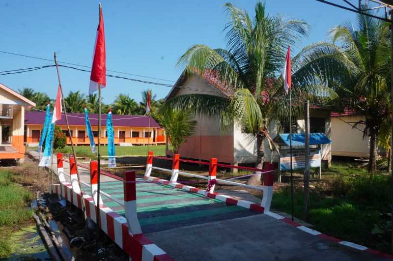 Jembatan Beton Gatuda Tahap III dan IV di Desa Teluk Ketapang Resmi Digunakan (penrem042gapu)