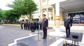 Wakapolda Brigjen Pol Benny Ali pimpin Upacara Hari Lahir Pancasila (FOTO : HMS)