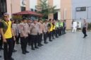 Personel Polres Tanjab Barat Saat Apel Pengamanan (hms)
