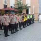 Personel Polres Tanjab Barat Saat Apel Pengamanan (hms)