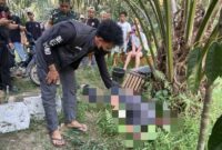 Personel Polsek Merlung Melakukan Olah Tempat Kejadian Perkara (TKP)