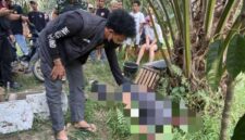 Personel Polsek Merlung Melakukan Olah Tempat Kejadian Perkara (TKP)
