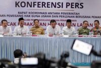 Konferensi Pers, Menter Nusron Wahid Menegeaskan Tidak Membuka Lahan Dengan Dibakar (ATR/BPN)