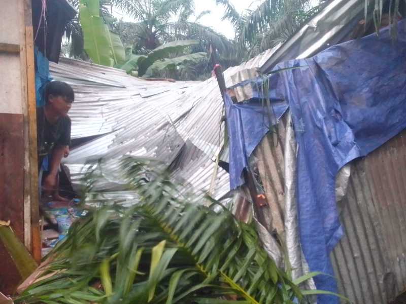 Kondisi Rumah Pasca Ditimpa Pohon Sawit